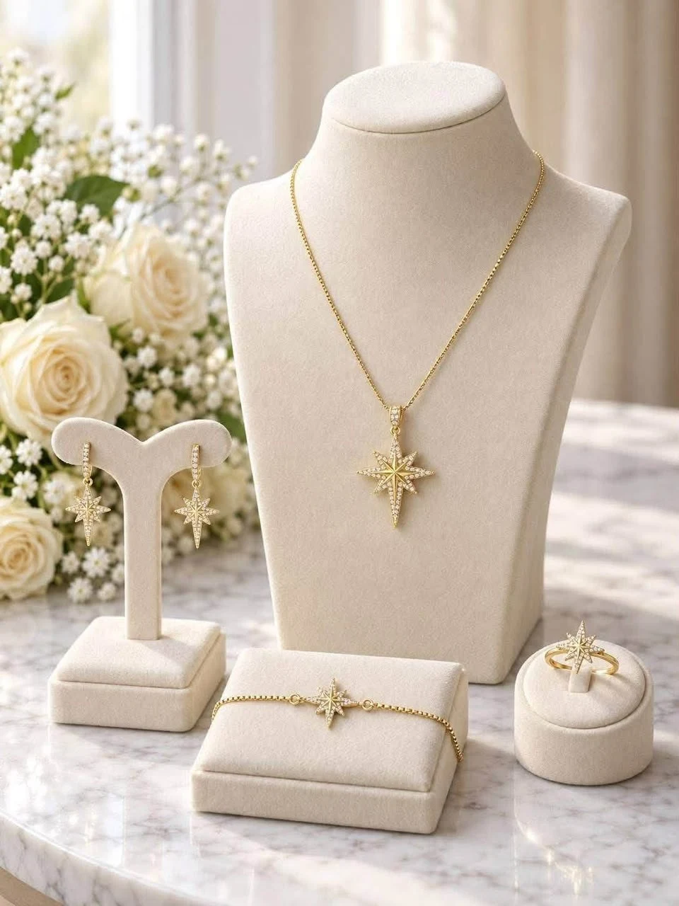 Celestial star necklace