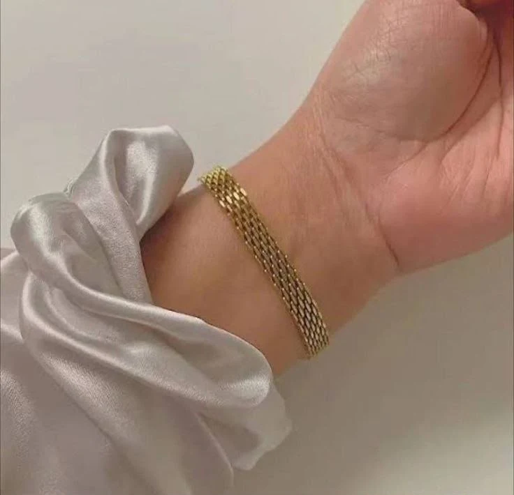Gold-tone woven bracelet